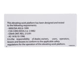129902 Decal, On/Off Slab | Skyjack
